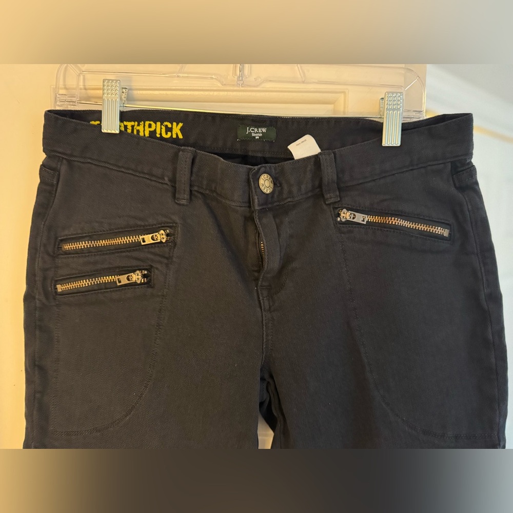 J Crew Black Zippered Pants. Size 31. Never worn.
